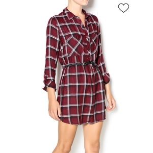 Long Sleeve Plaid Tunic